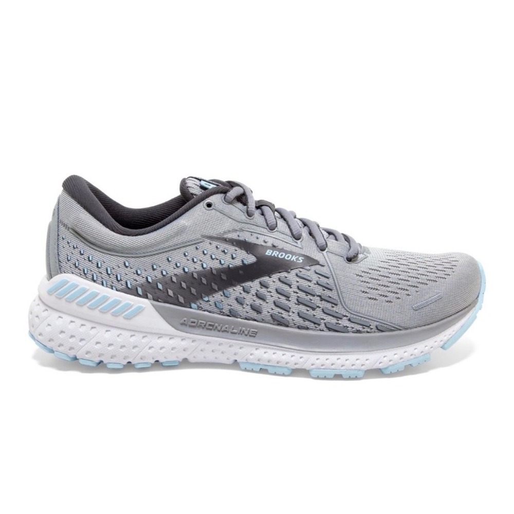 Brooks‎ Adrenaline GTS 21 Grey Charcoal Running Shoes Mens 6/Womens 7.5